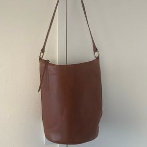 madewell lisbon bucket bag leather purse